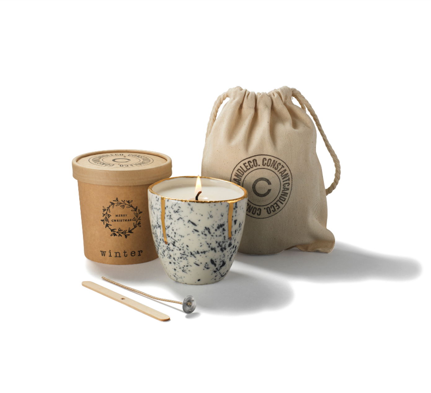 Misty Refillable Candle Starter Set with Forever Holder and Wax Refill